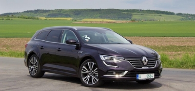 Příčníky Renault Talisman combi  2017- integrované podélníky černé tyče